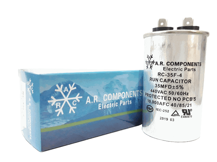 CAPACITOR DE MARCHA DE 35  MFD X 440 VAC (U.L.)