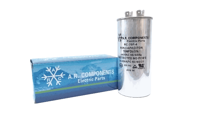 CAPACITOR DE MARCHA DE 70  MFD X 440 VAC (U.L.)