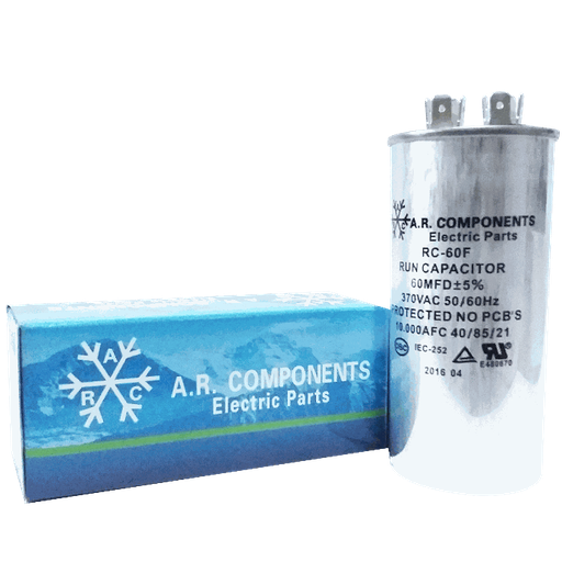 [RC-60F] CAPACITOR DE MARCHA DE 60 MFD X 370 VAC (U.L.)